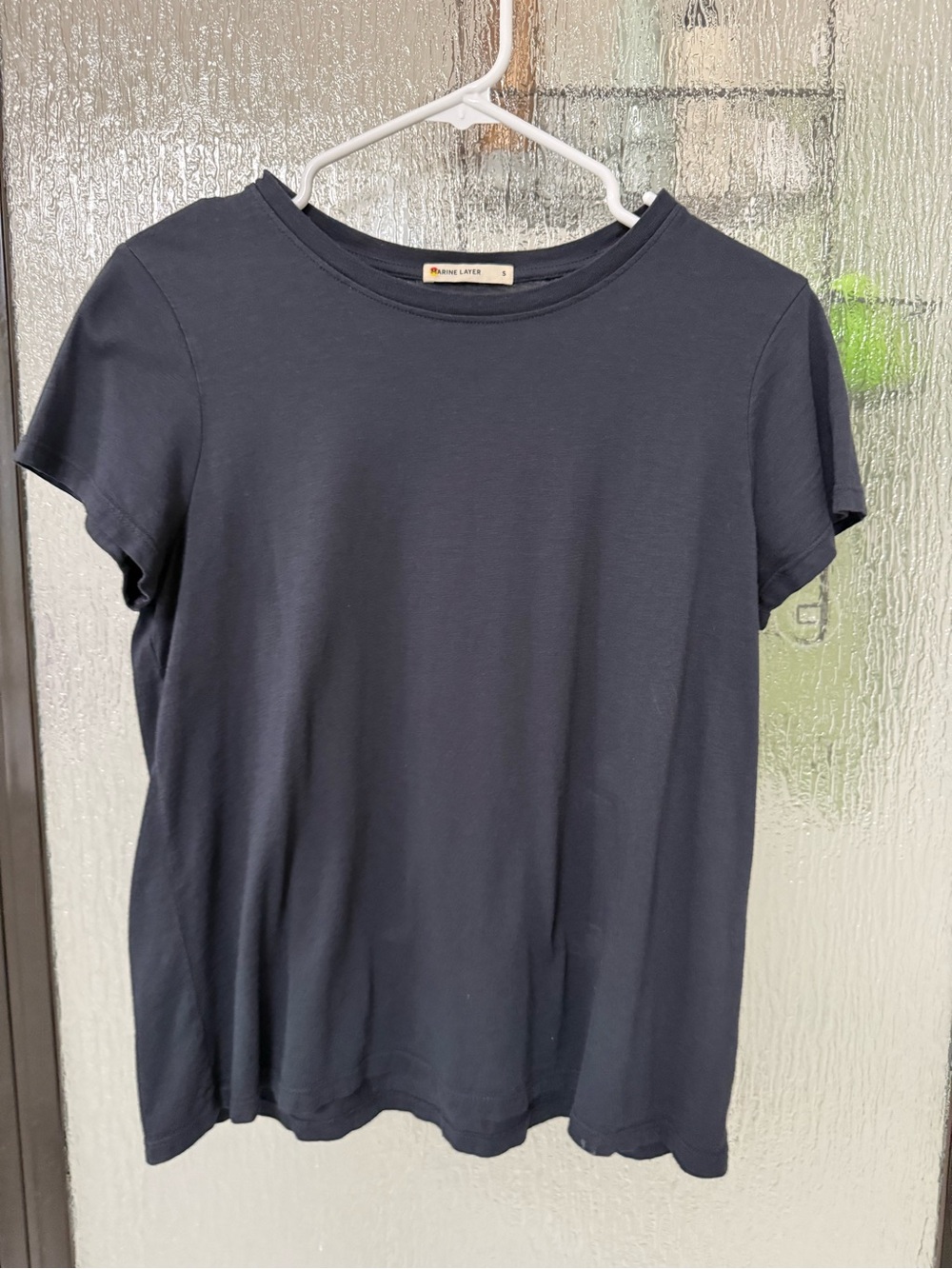 Marine Layer Black Short-Sleeve Crewneck Tee